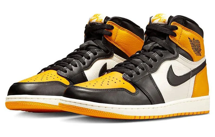 Alternative view of Air Jordan 1 Retro High OG ‘Yellow Toe white’ 555088-711