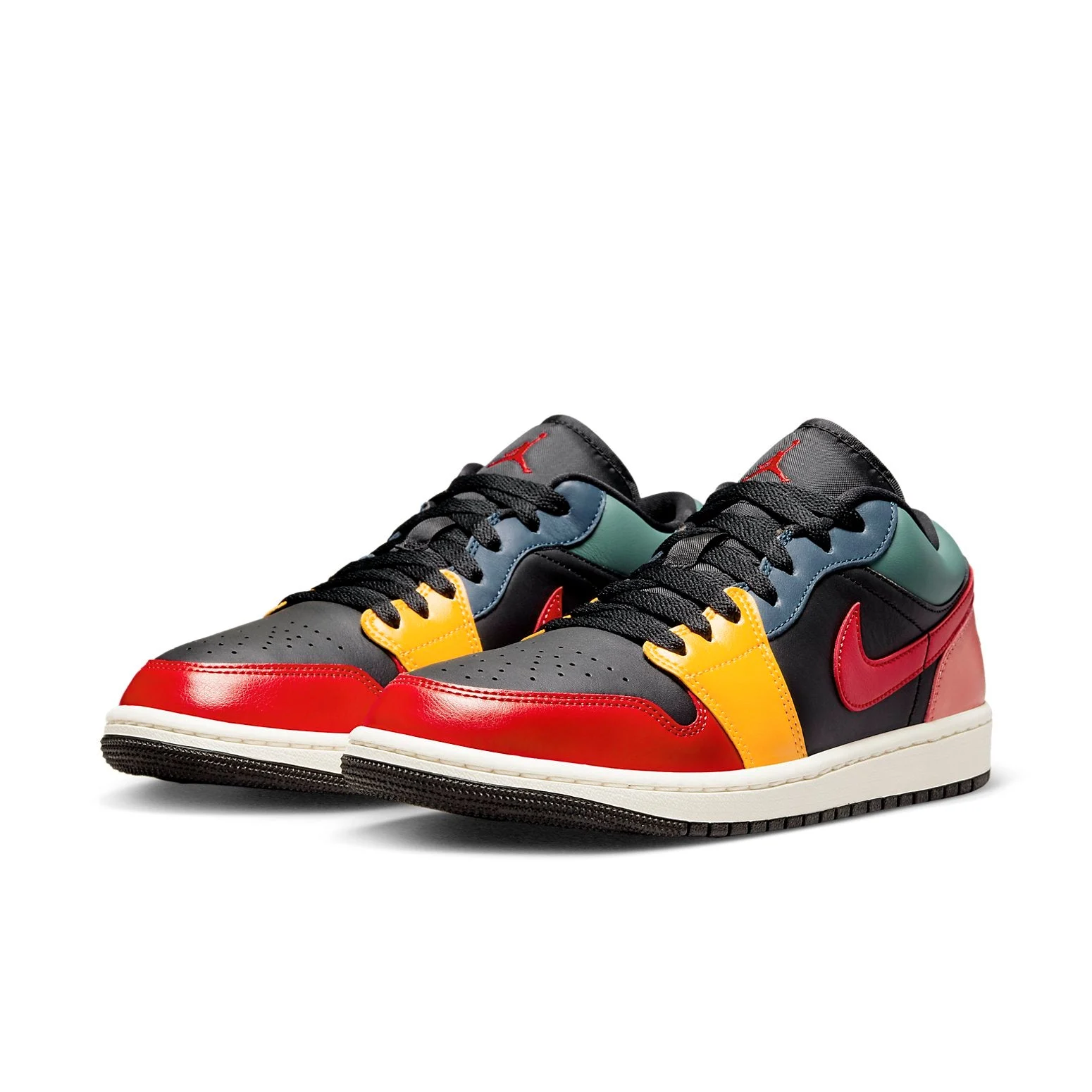 Alternative view of (WMNS) Air Jordan 1 Low SE ‘Black Multi-Color’ DN3739-060