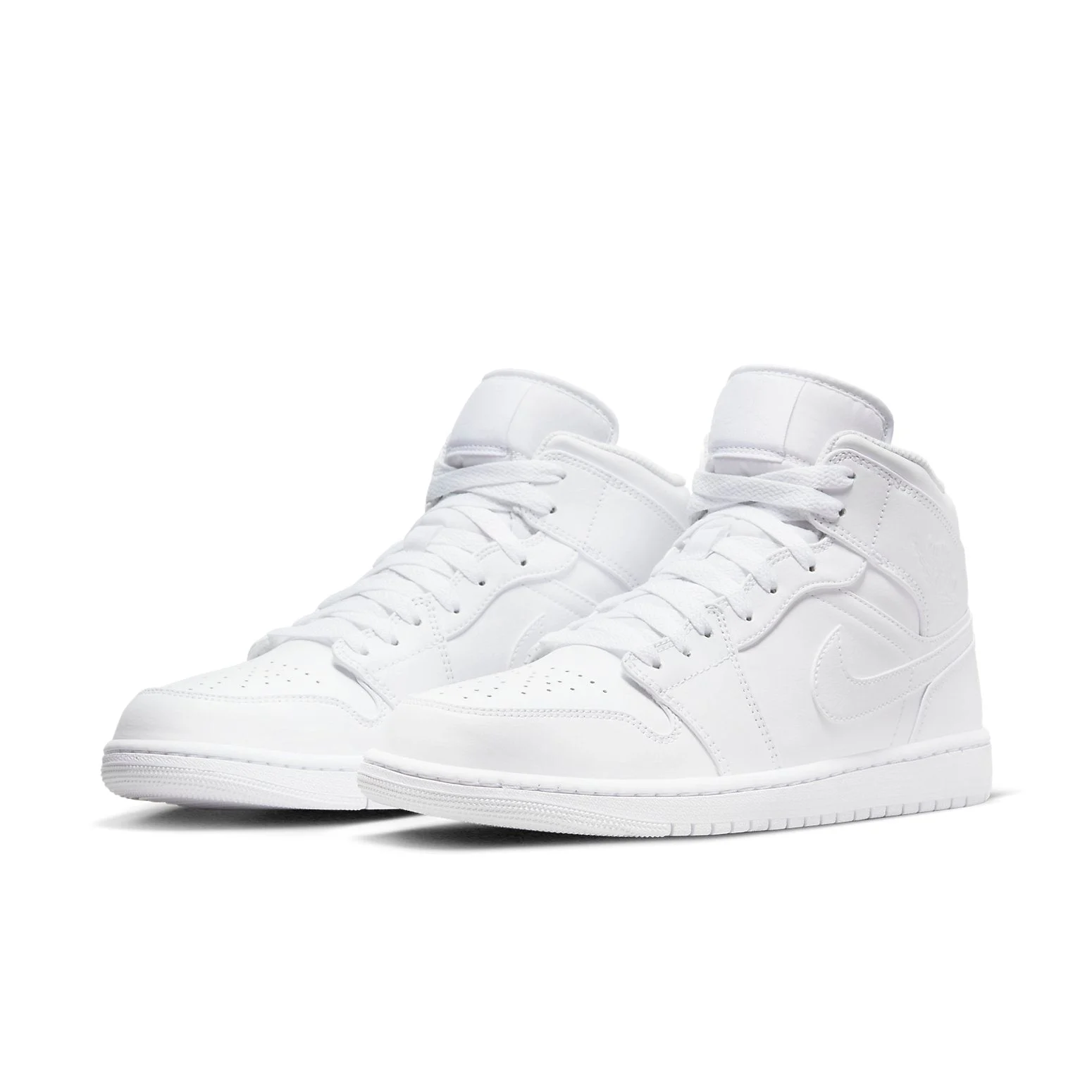 Alternative view of Air Jordan 1 Mid ‘Triple White’ 2022 554724-136