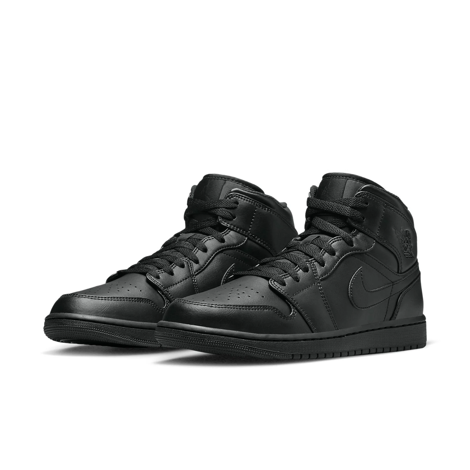 Alternative view of Air Jordan 1 Mid ‘Triple Black’ 2022 554724-093