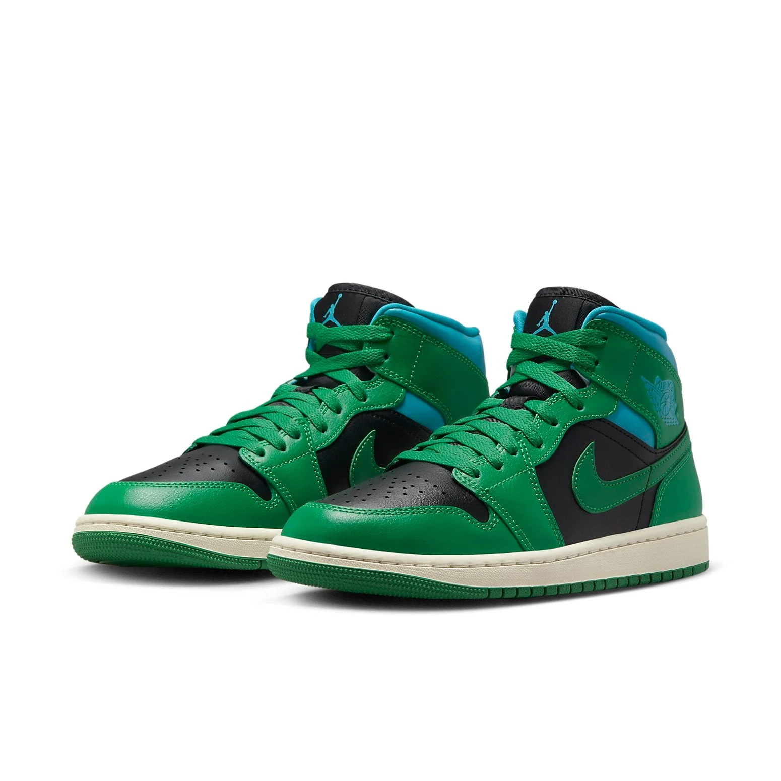 Alternative view of (WMNS) Air Jordan 1 Mid ‘Green Black’ BQ6472-033
