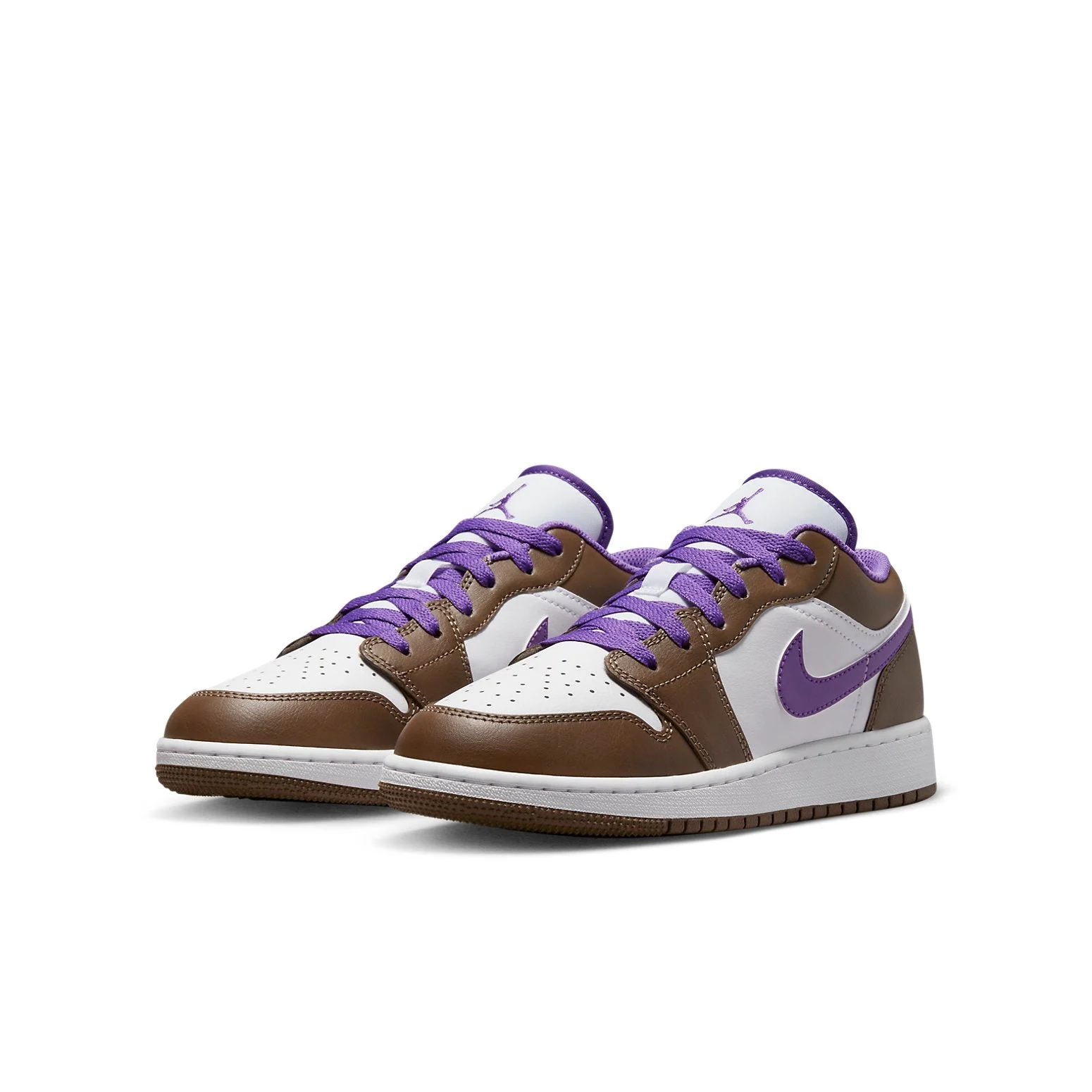 Alternative view of (GS) Air Jordan 1 Low ‘Purple Mocha’ 553560-215