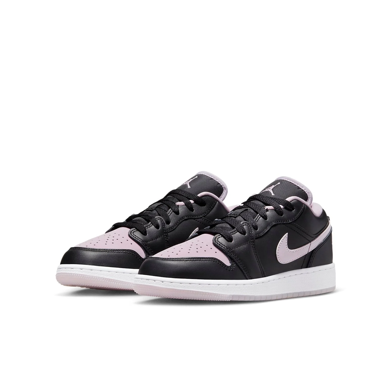 Alternative view of (GS) Air Jordan 1 Low SE ‘Black Iced Lilac’ DV1333-051