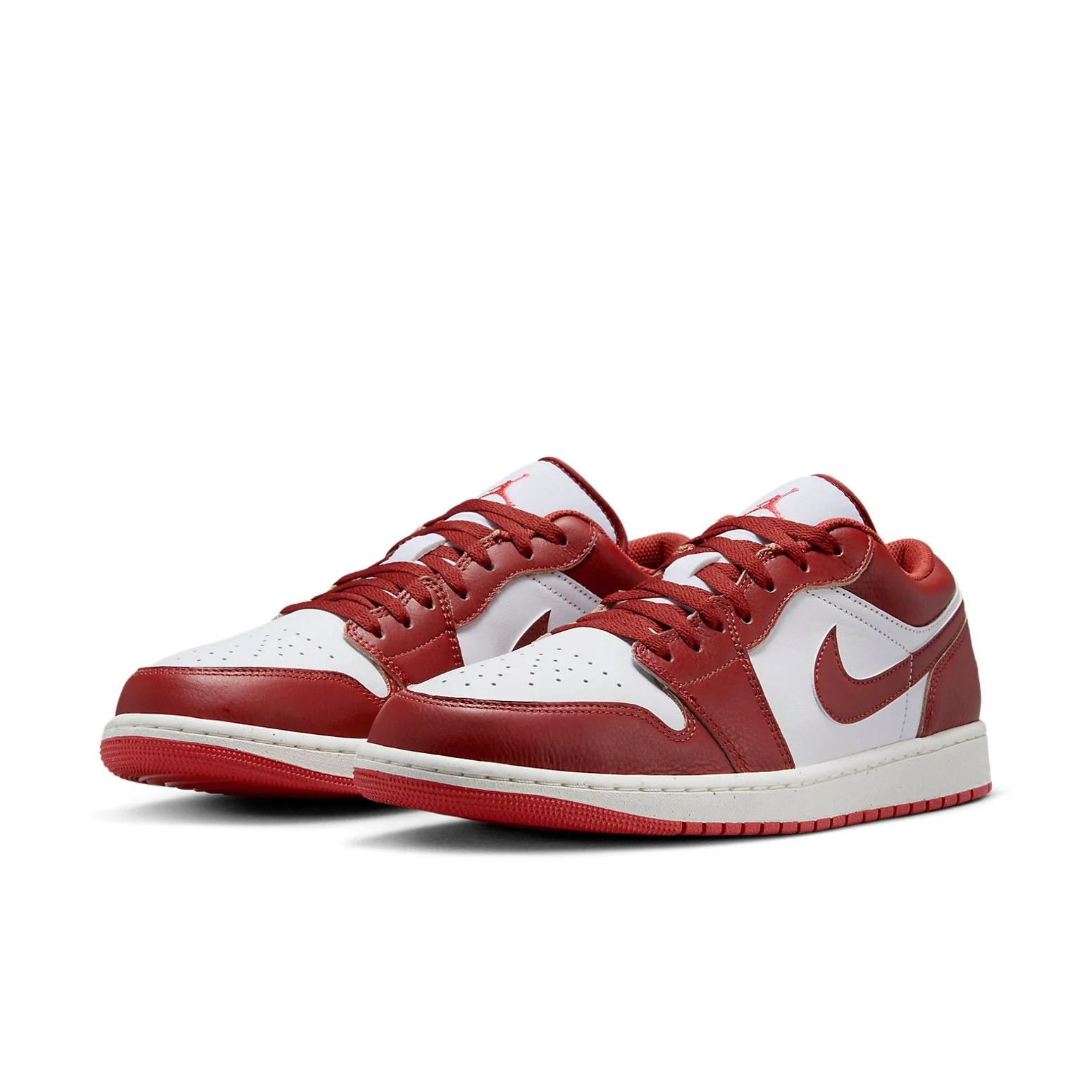 Alternative view of Air Jordan 1 Low ‘White Dune Red’ FJ3459-160