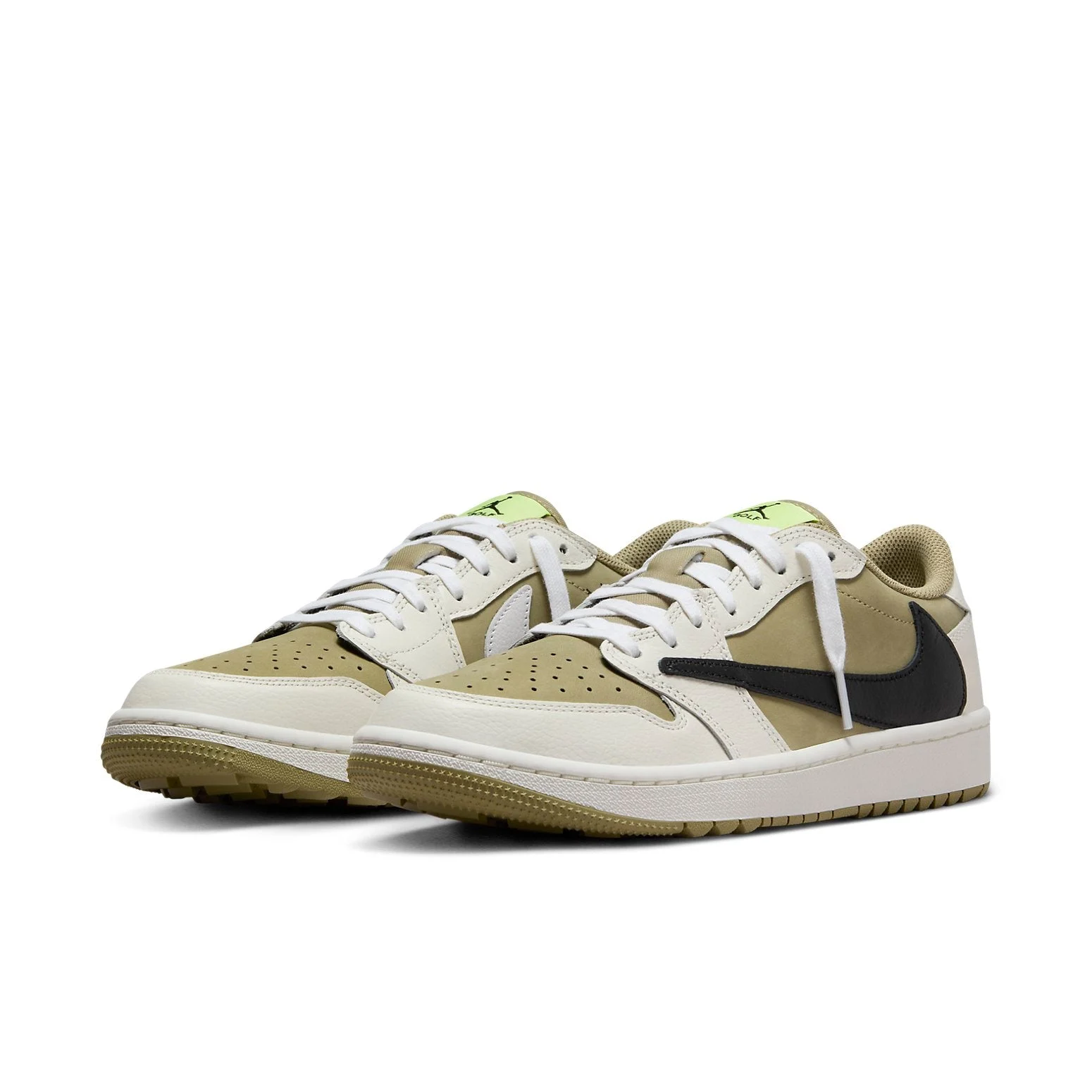 Alternative view of Air Jordan 1 Low Golf x Travis Scott ‘Olive’ FZ3124-200