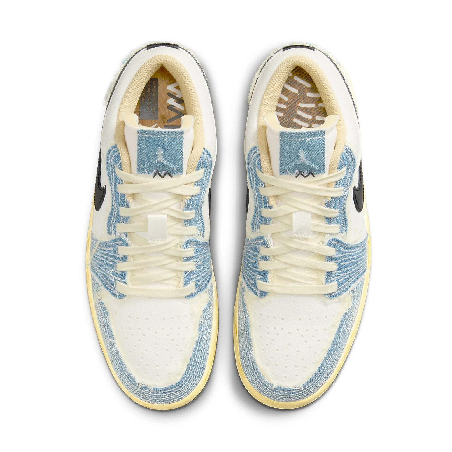 Alternative view of Air Jordan 1 Low SE WRMK ‘Sashiko Denim’ FN7670-493