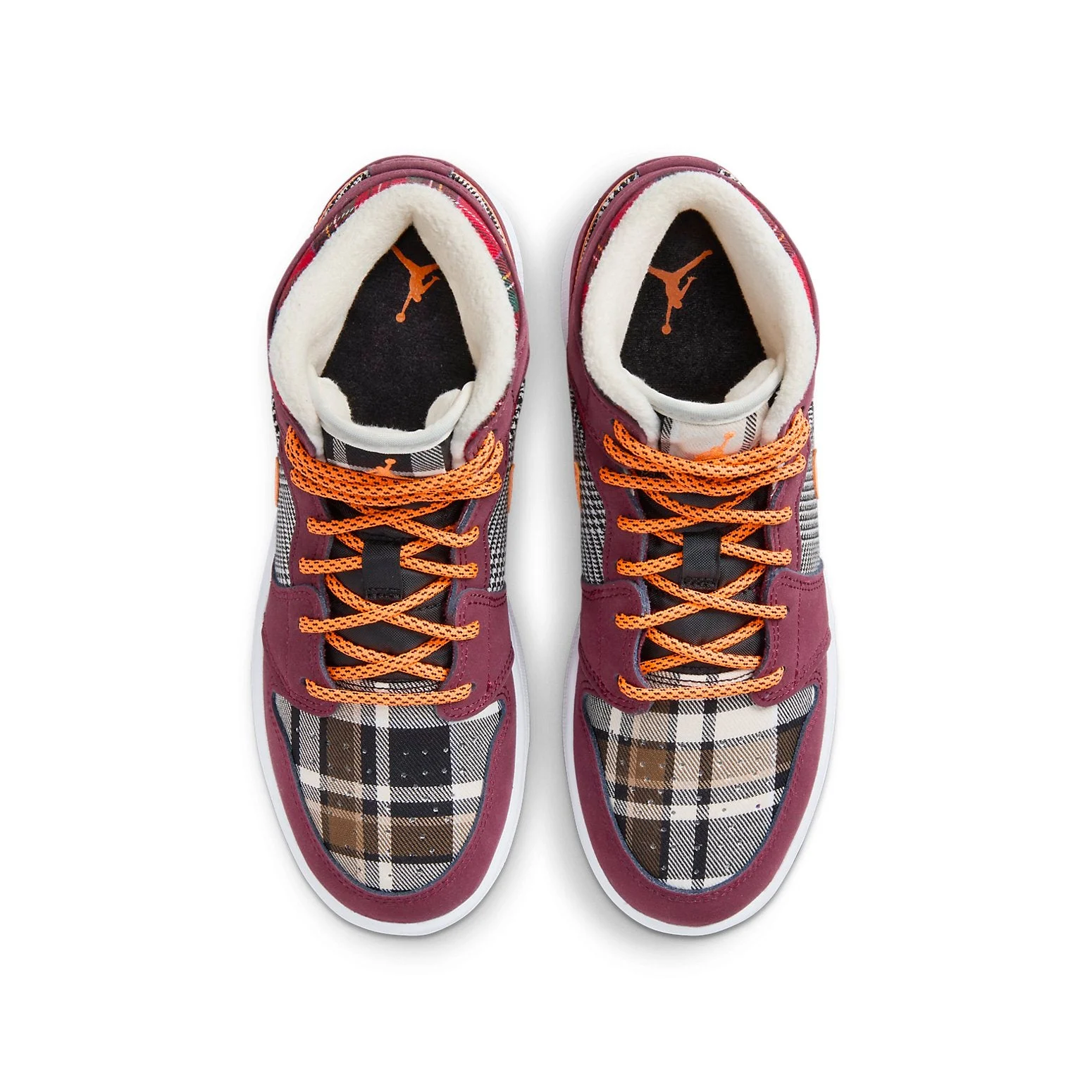 Alternative view of (GS) Air Jordan 1 Mid ‘Plaid’ FD5460-608