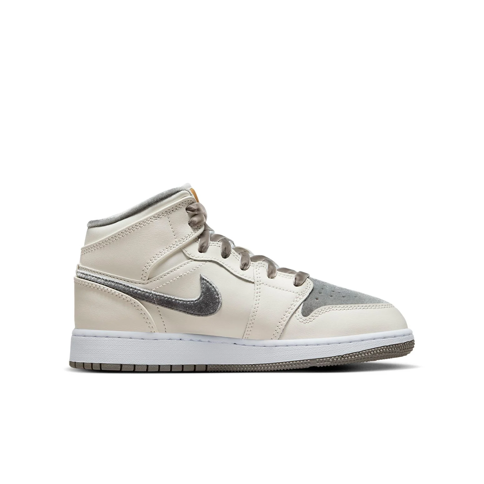 (GS) Air Jordan 1 Mid ‘Grey Velvet Toe’ FB9899-100