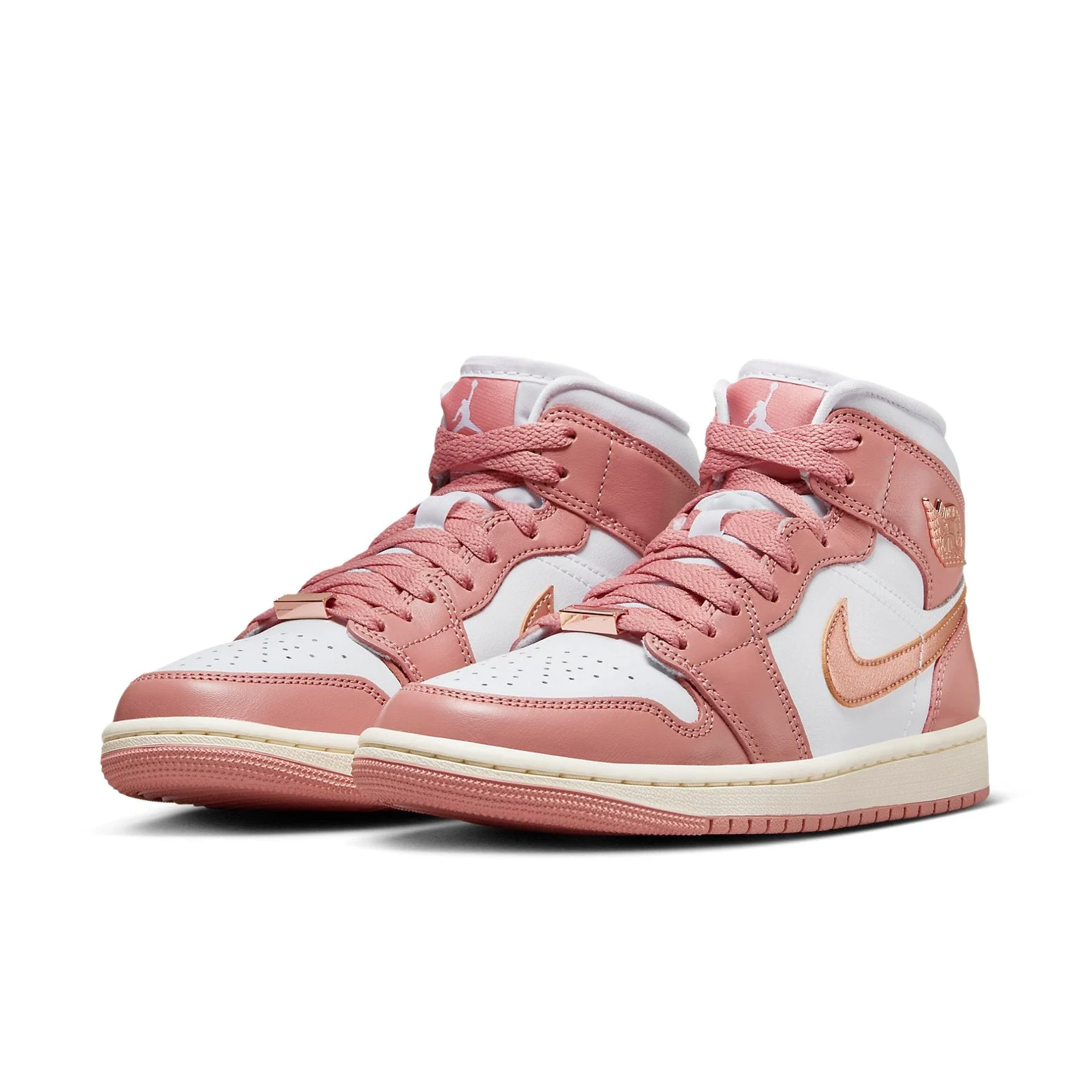 Alternative view of (WMNS) Air Jordan 1 Mid SE ‘Red Stardust’ FB9892-670
