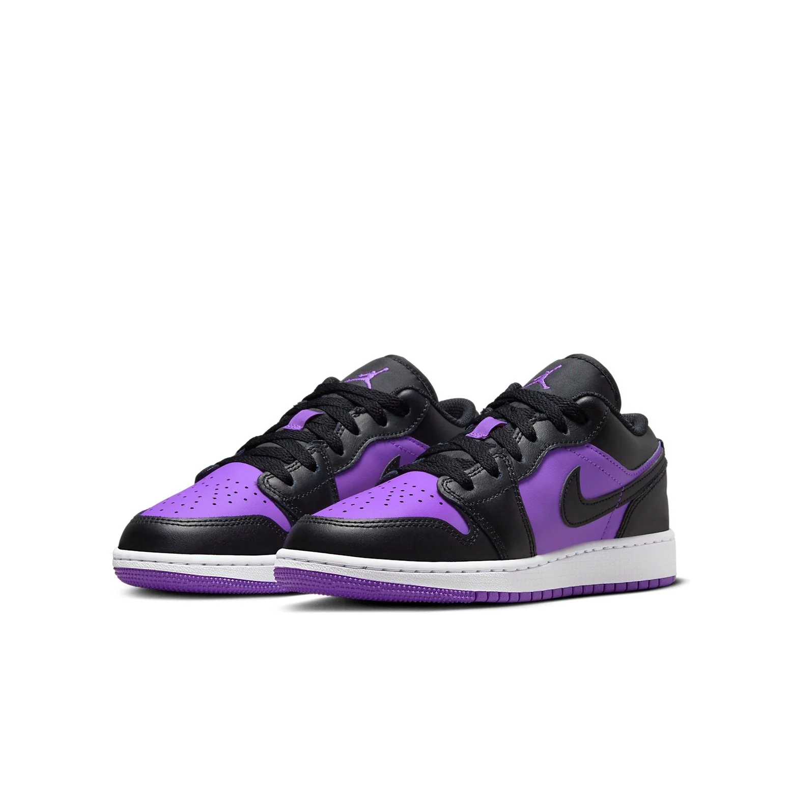 Alternative view of (GS) Air Jordan 1 Low Purple Venom ‘Purple’ 553560-505