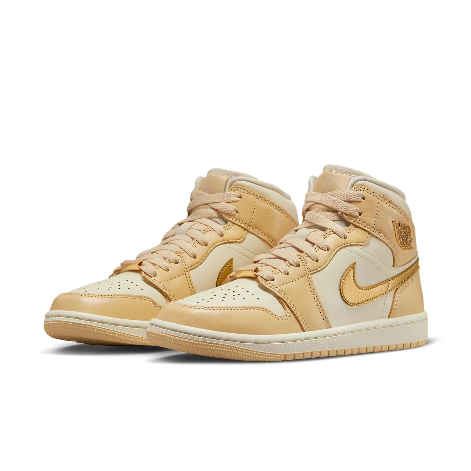 Alternative view of (WMNS) Air Jordan 1 Mid ‘Pale Vanilla Gold’ FB9892-200