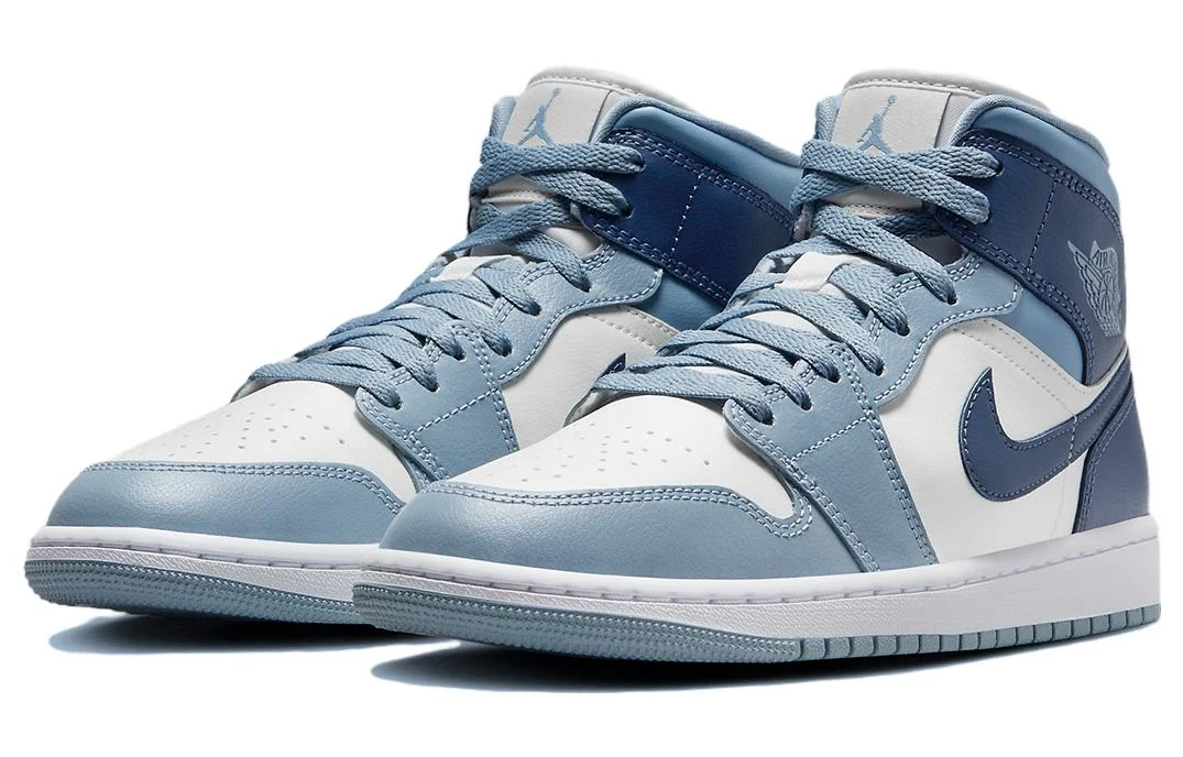 Alternative view of (WMNS) Air Jordan 1 Mid ‘Two-Tone Blue’ BQ6472-140