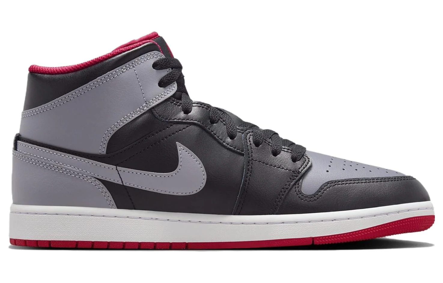 Alternative view of Air Jordan 1 Mid ‘Shadow Fire Red’ DQ8426-006