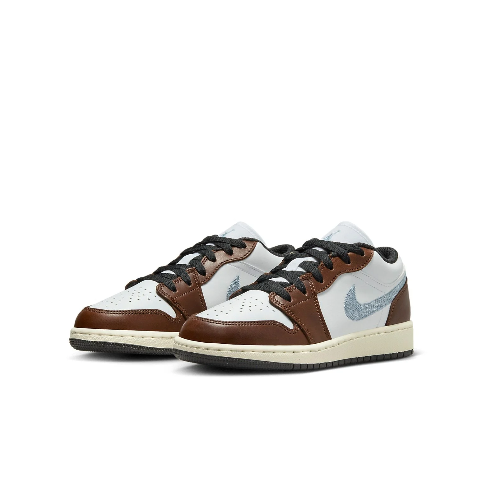 Alternative view of (GS) Air Jordan 1 Low SE ‘Mocha Blue Grey’ FQ8156-142