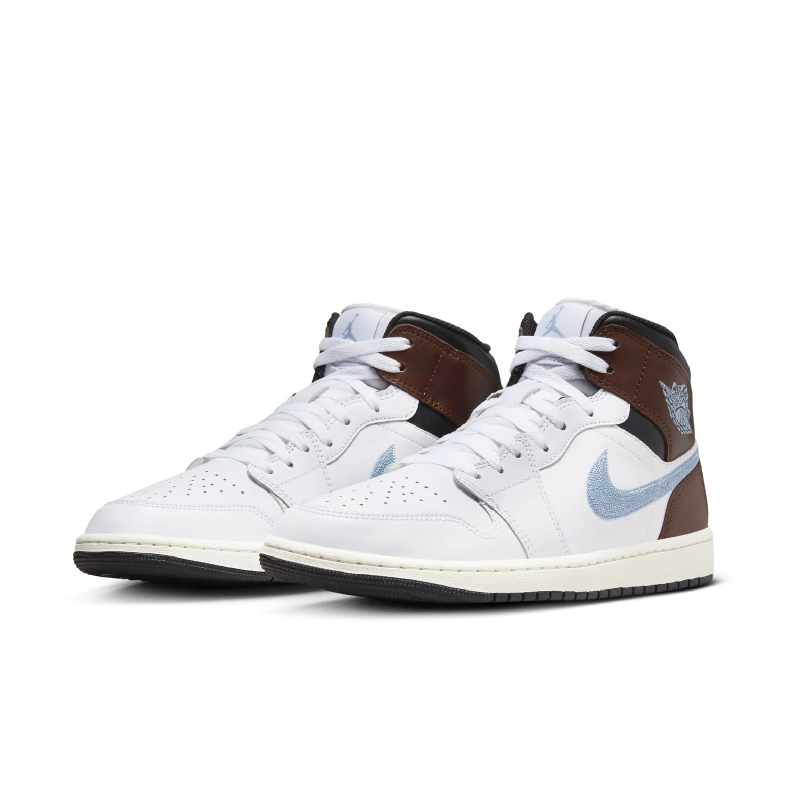 Alternative view of Air Jordan 1 Mid SE ‘Brown Blue Grey’ FQ7831-142