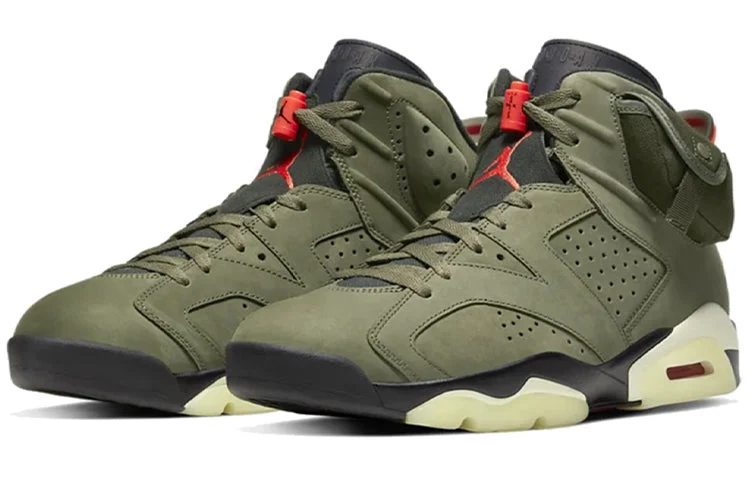 Alternative view of Air Jordan 6 Retro x Travis Scott ‘Olive’ CN1084-200