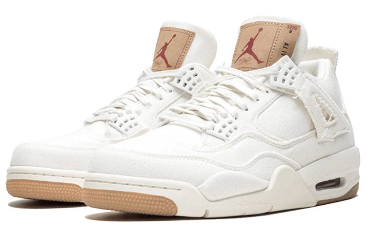 Alternative view of Air Jordan 4 Retro x Levi’s ‘White Denim’ AO2571-100