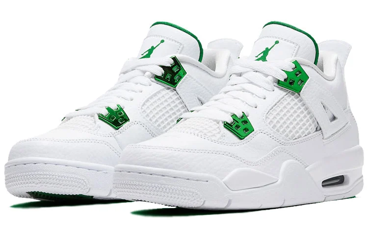 Alternative view of (GS) Air Jordan 4 Retro ‘Green Metallic’ 408452-113