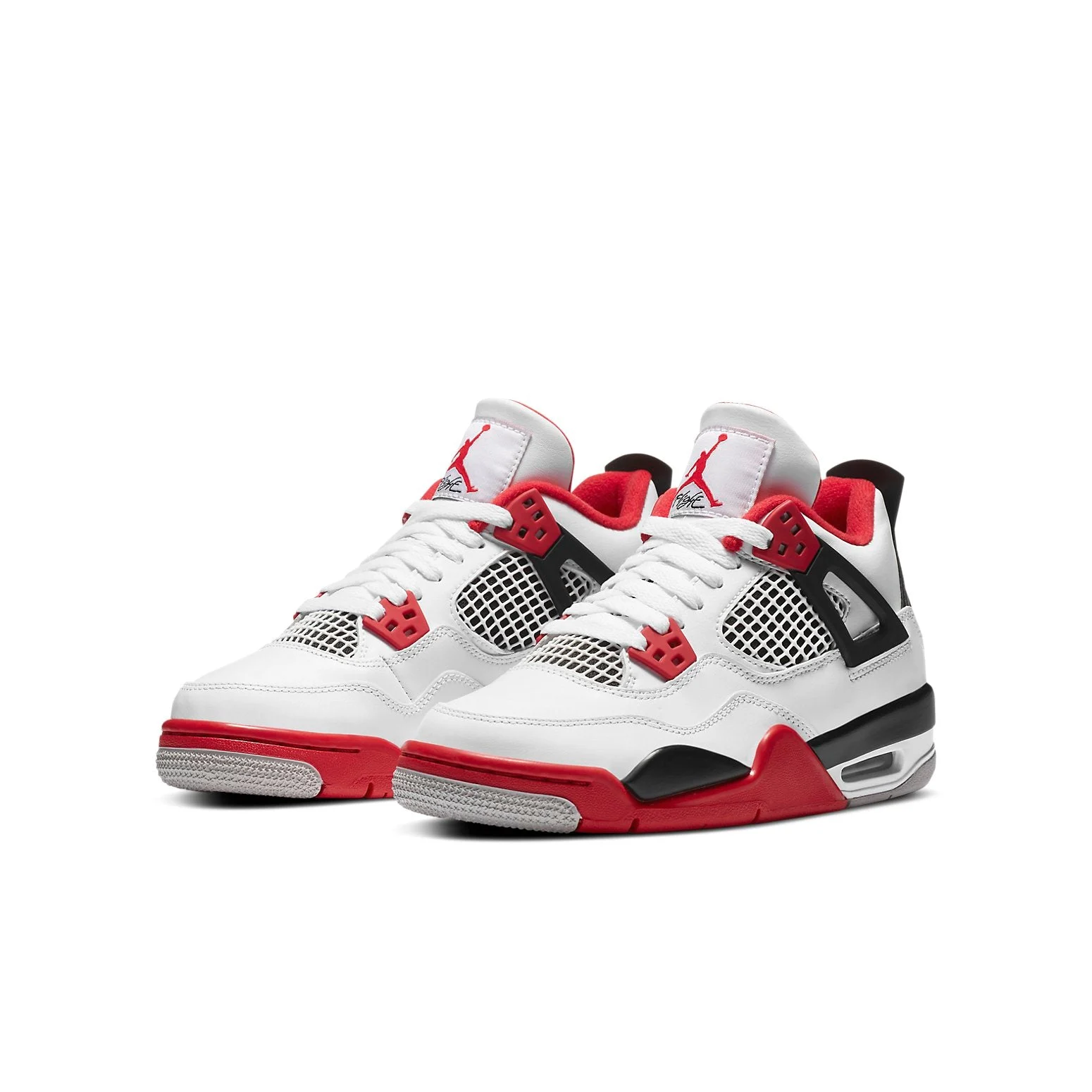 Alternative view of (GS) Air Jordan 4 Retro OG ‘Fire Red’ 2020 408452-160