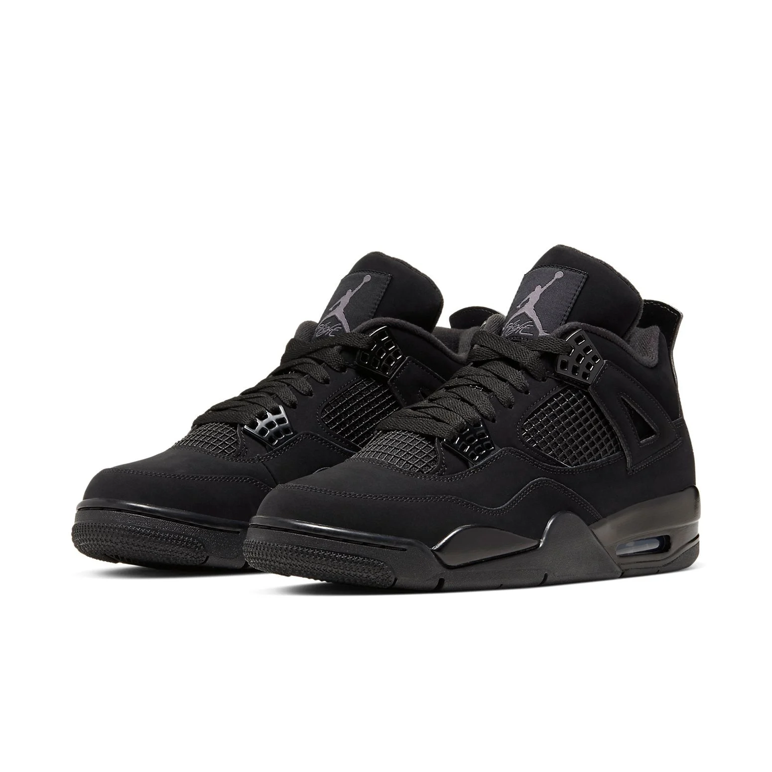 Alternative view of Air Jordan 4 Retro ‘Black Cat’ 2020 CU1110-010