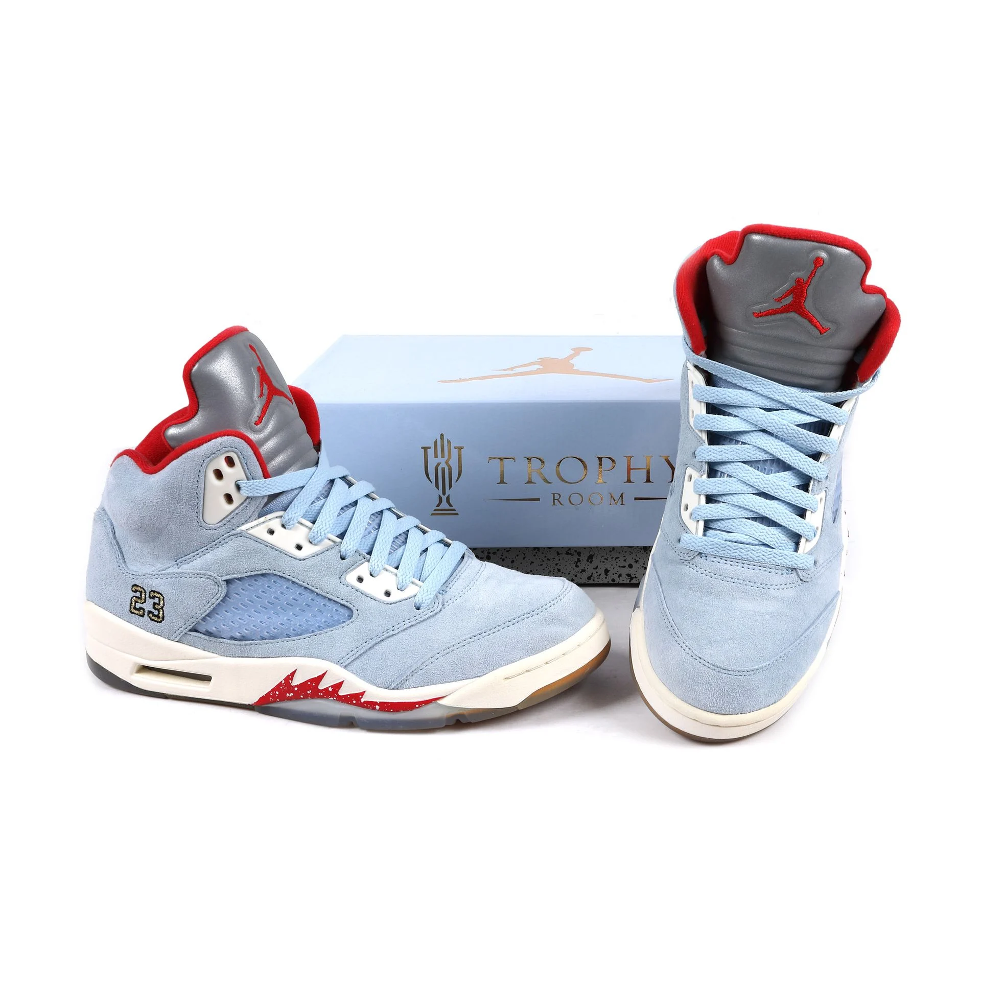 Air Jordan 5 Retro x Trophy Room ‘Ice Blue’ CI1899-400 - 图片 3