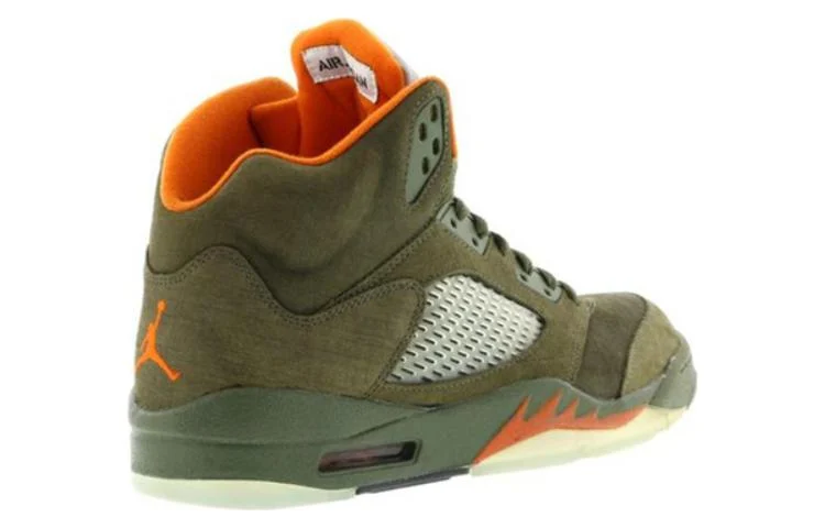Alternative view of Air Jordan 5 Retro LS ‘Olive’ 314259-381