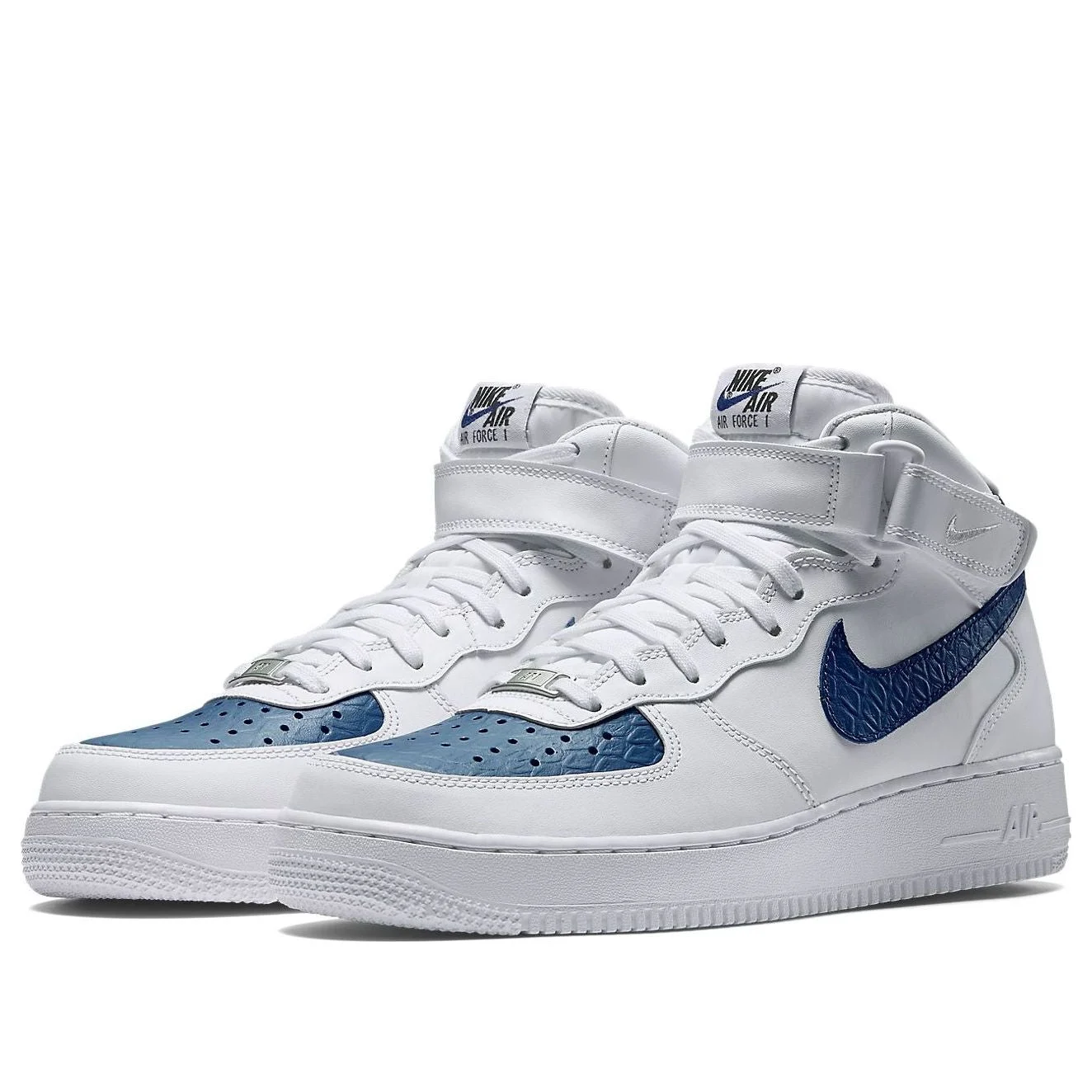 Alternative view of Nike Air Force 1 Mid ’07 ‘White Blue Legend’ 315123-125