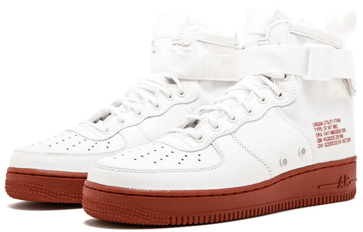 Alternative view of Nike SF Air Force 1 Mid ‘Red Ivory’ 917753-100
