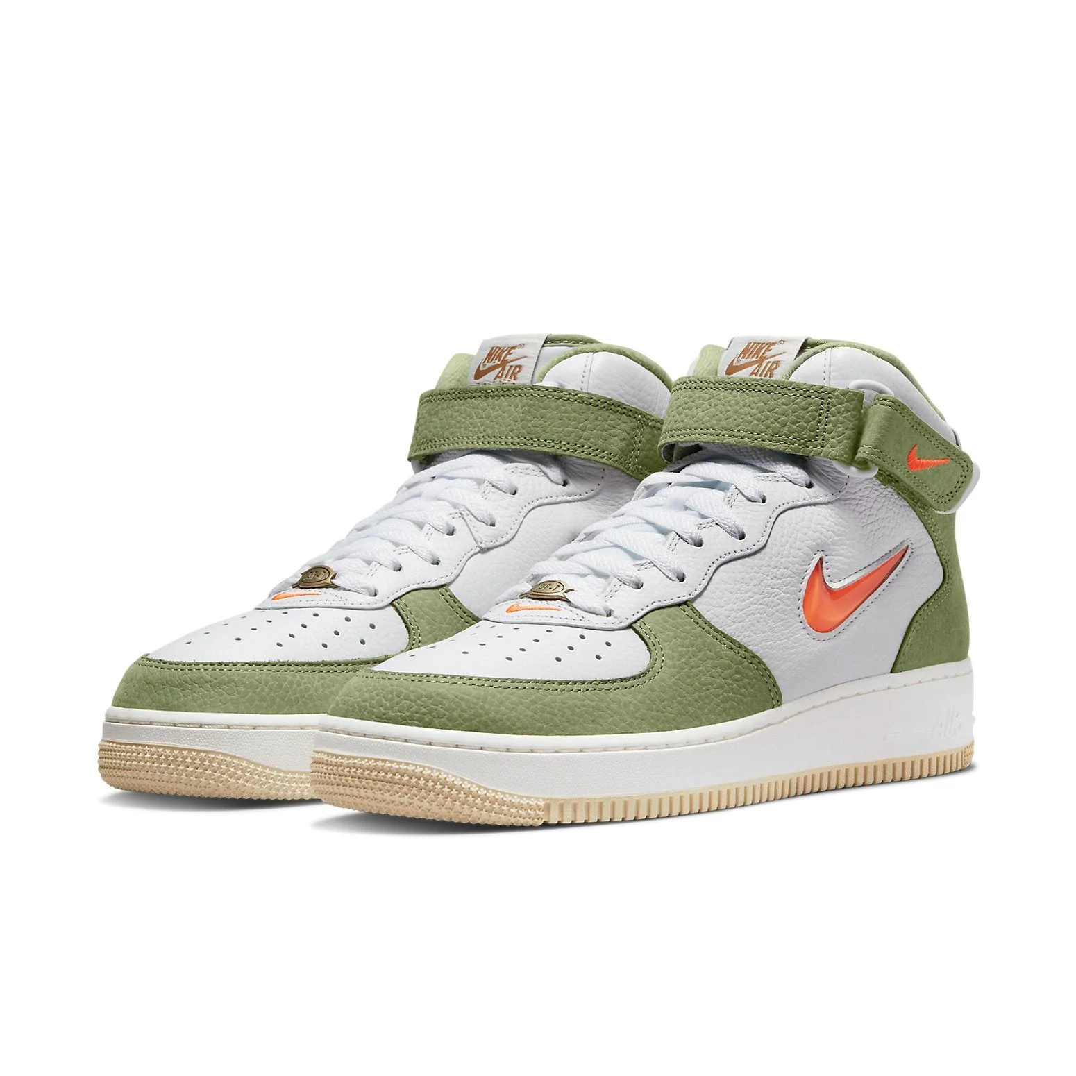 Alternative view of Nike Air Force 1 Mid QS ‘Olive Green Total Orange’ DQ3505-100