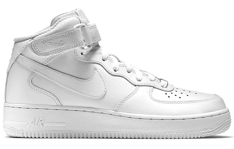 Alternative view of (WMNS) Nike Air Force 1 Mid 07 Leather ‘Triple White’ 366731-100