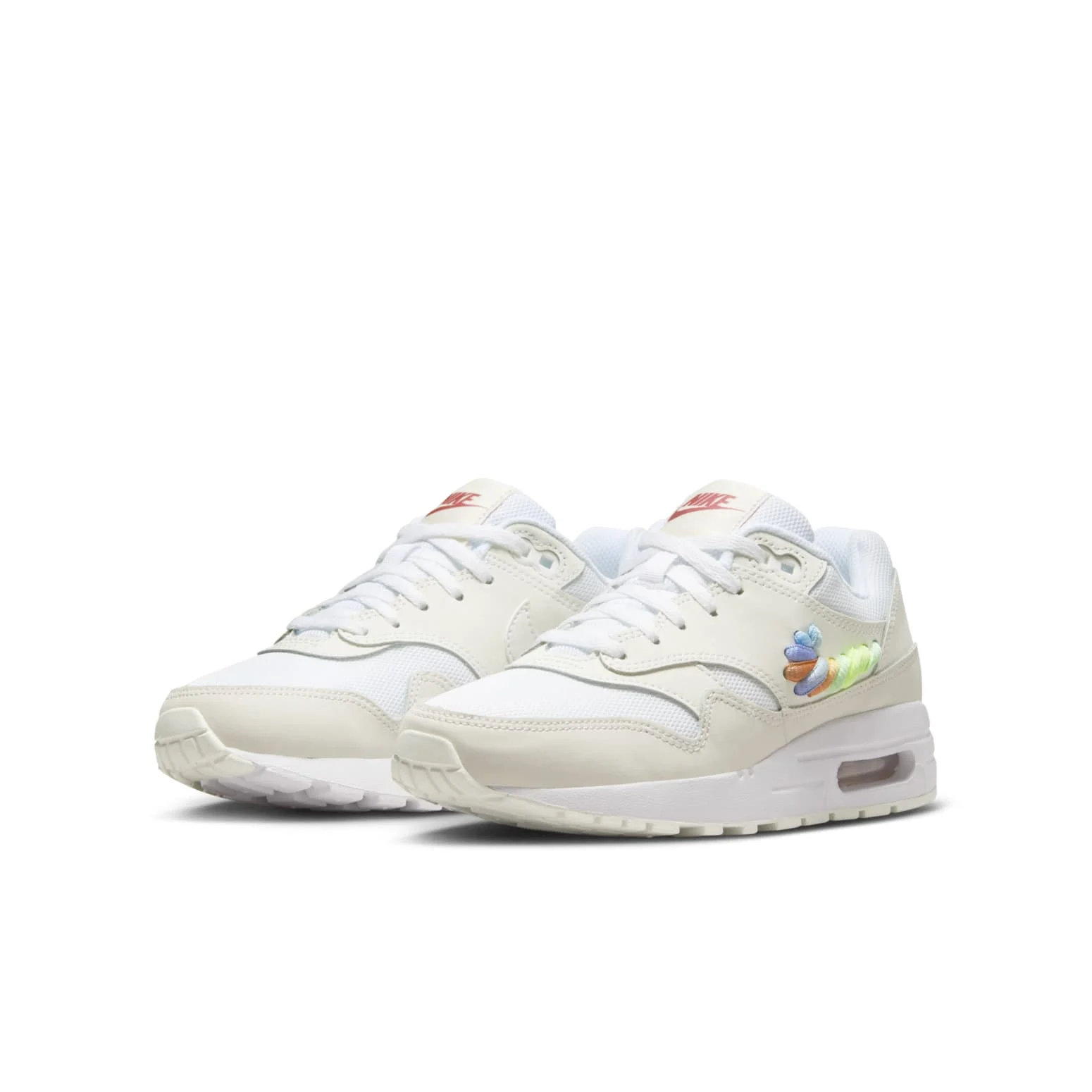 Alternative view of (GS) Nike Air Max 1 SE ‘Rainbow Lace Swoosh’ FN4782-100